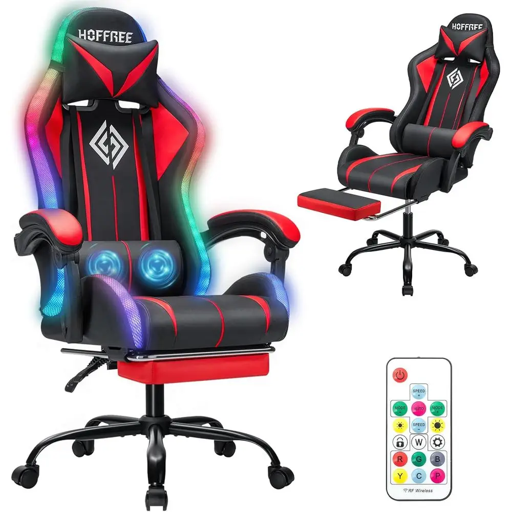 Rgb Gaming Chair - Kursi Gaming Ergonomis dengan Sandaran Tinggi,