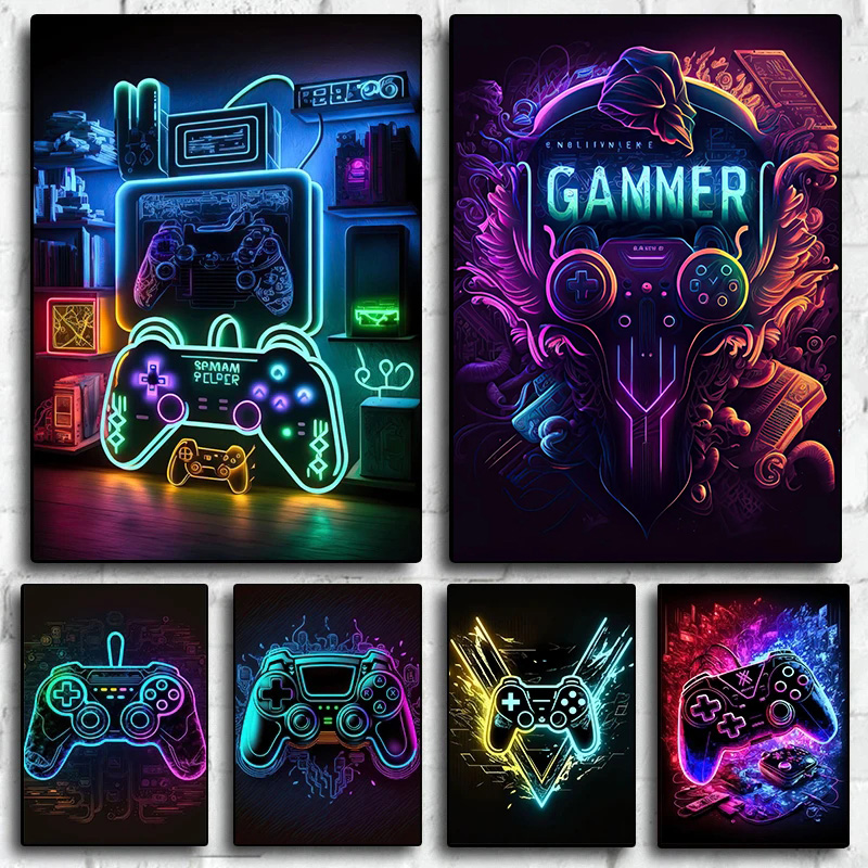 Esports Gaming Poster - Lukisan kanvas seni dinding permainan Keren