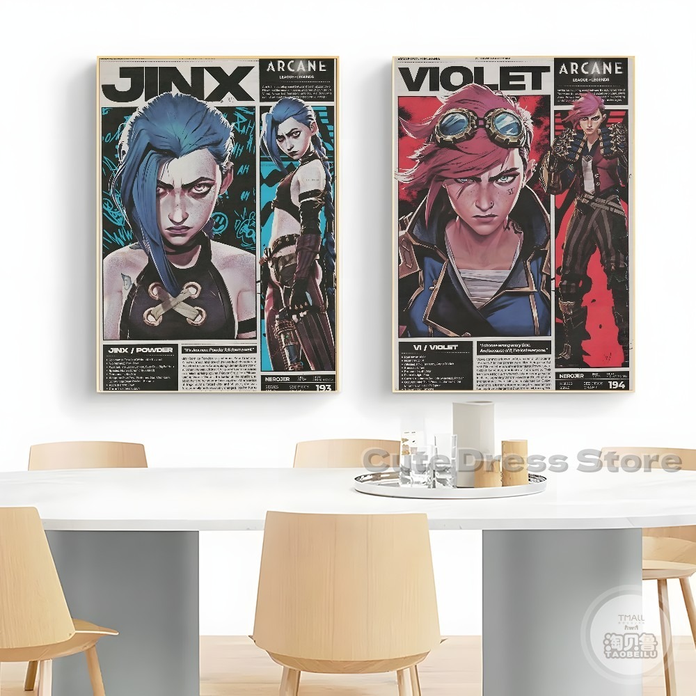 Cetakan Kanvas Arcane Seni Din - Esports Gaming Poster ulasan dan harga