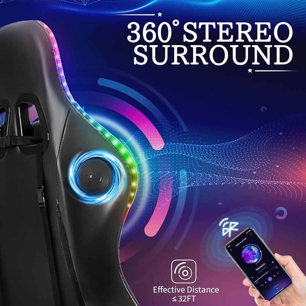 Kursi Gaming RGB dengan Speake - Rgb Gaming Chair ulasan dan harga