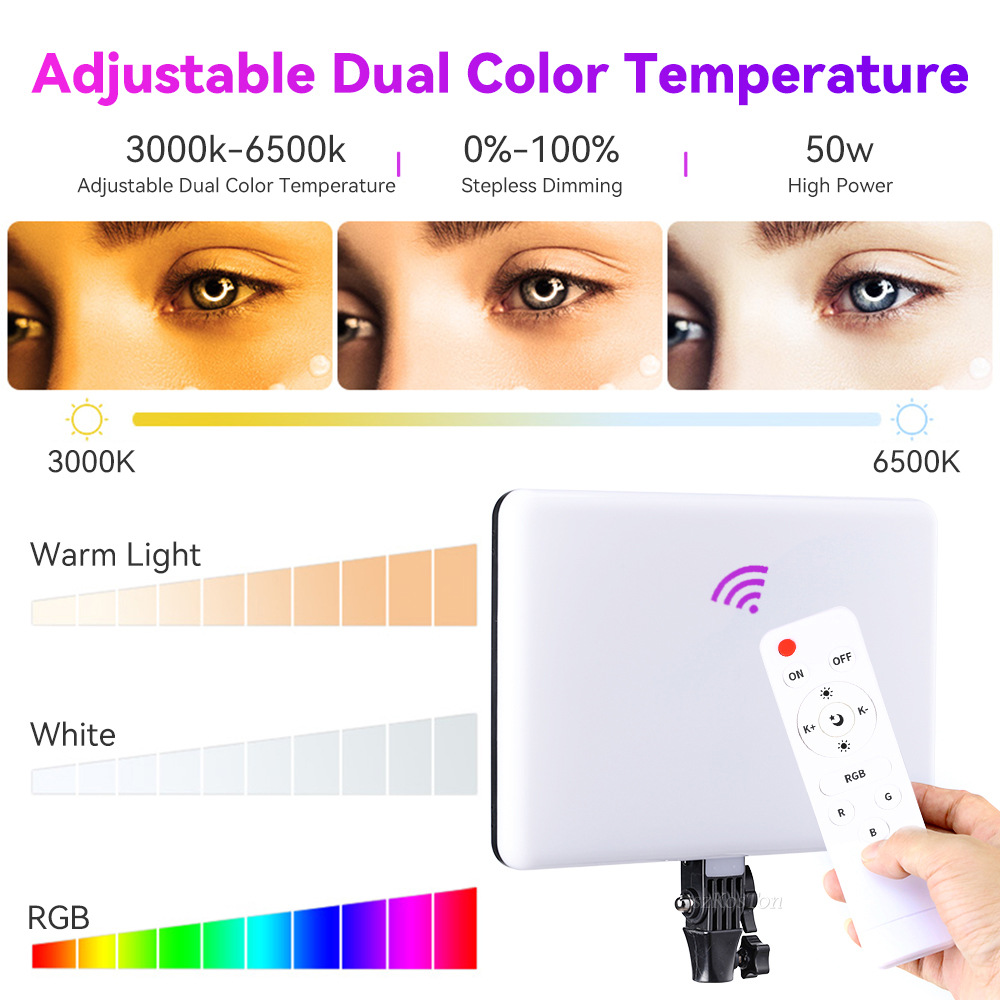 RGB 14 ''Lampu Video LED Remot - Led Light Panel Stream ulasan dan harga