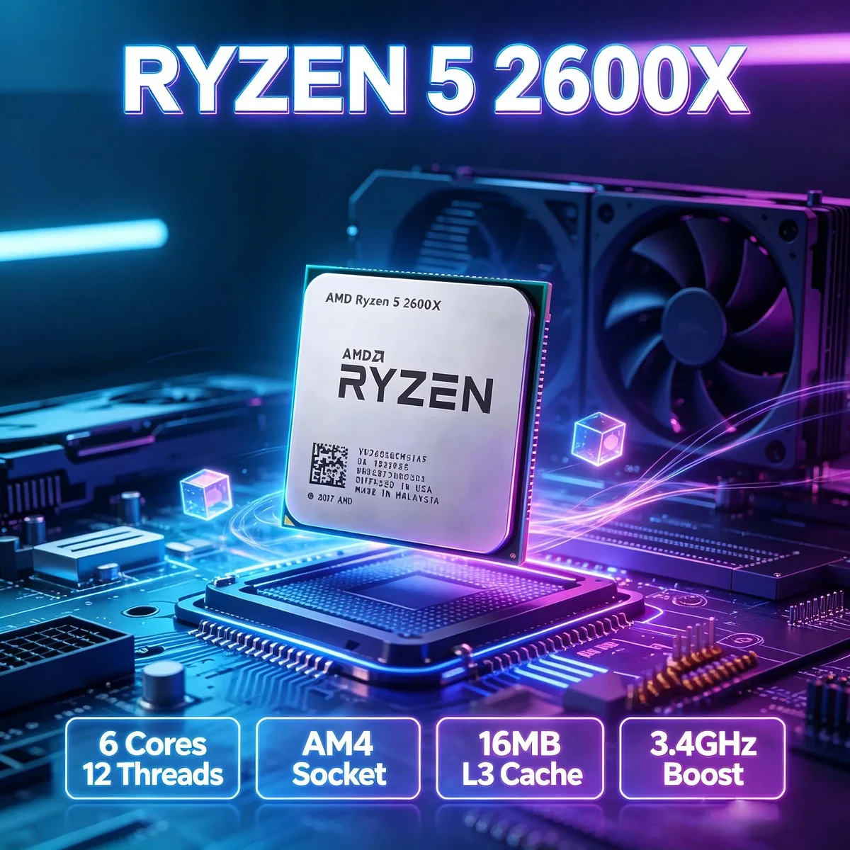 AMD Ryzen 5 2600X CPU AM4 12nm - Amd Cpu Ryzen 5 ulasan dan harga