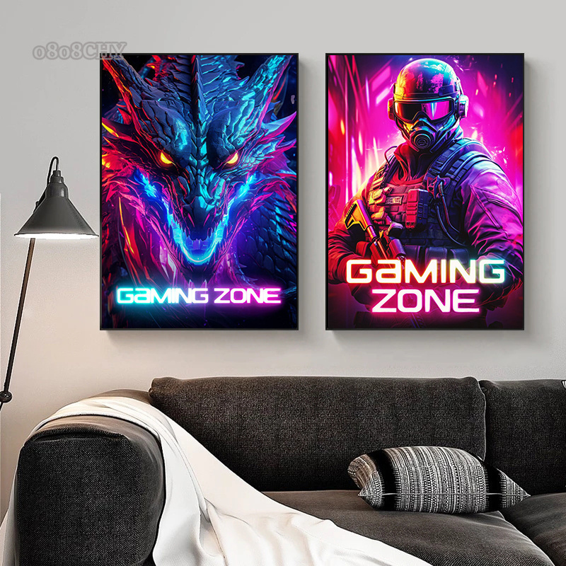 Dragon Assassin Space Armor Ga - Esports Gaming Poster ulasan dan harga