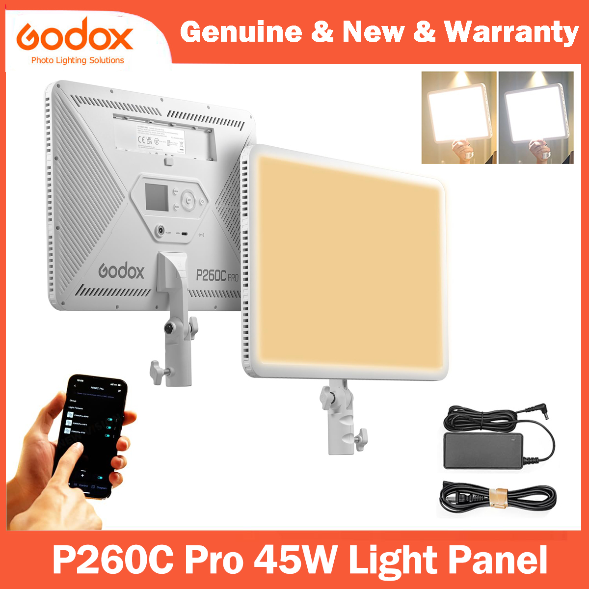 Godox P260C Pro Panel Lampu Vi - Led Light Panel Stream ulasan dan harga