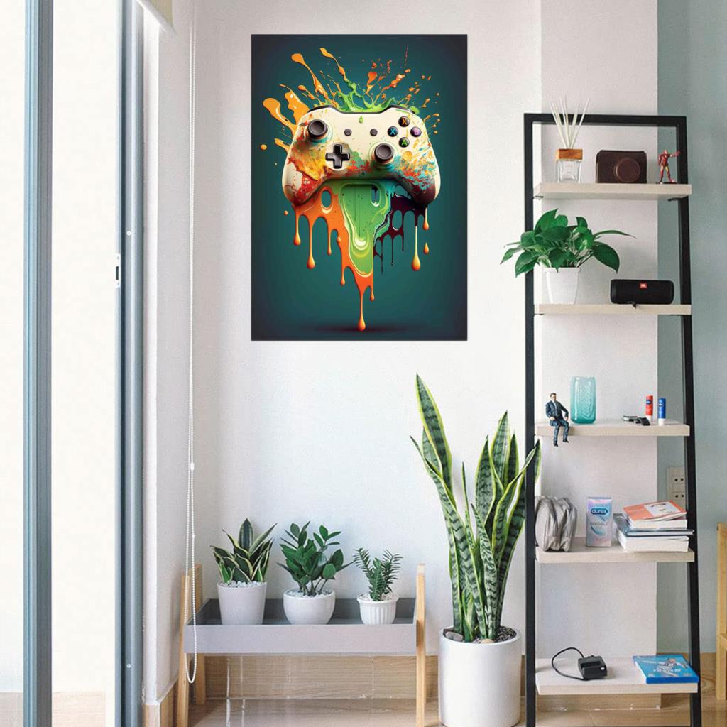 Pengendali Gamer Neon Punk war - Esports Gaming Wallpaper ulasan dan harga