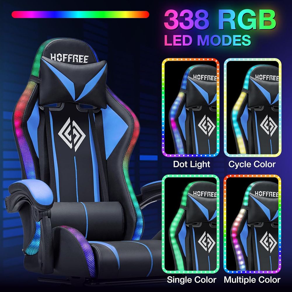 Kursi Gaming LED dengan Lampu  - Rgb Gaming Chair ulasan dan harga