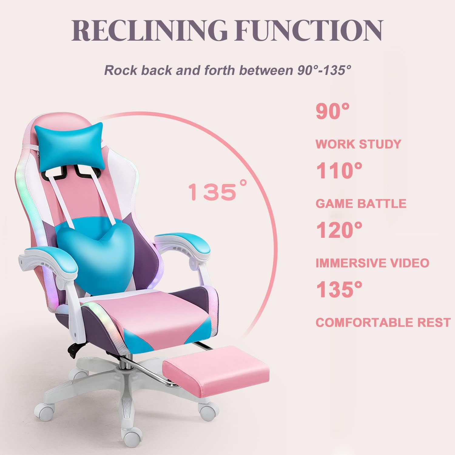 Kursi Gaming LED RGB untuk Dew - Rgb Gaming Chair ulasan dan harga